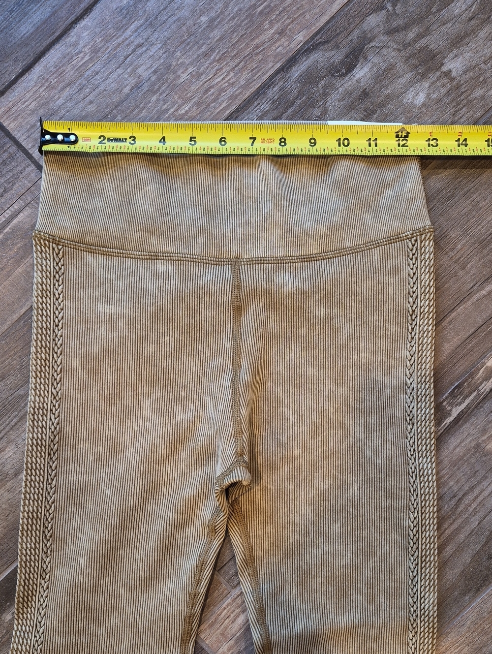 XS/S Offline Aerie Mustard Tan Ribbed Braided Detail Long Sleeve Top & Leggings - Picture 13 of 16